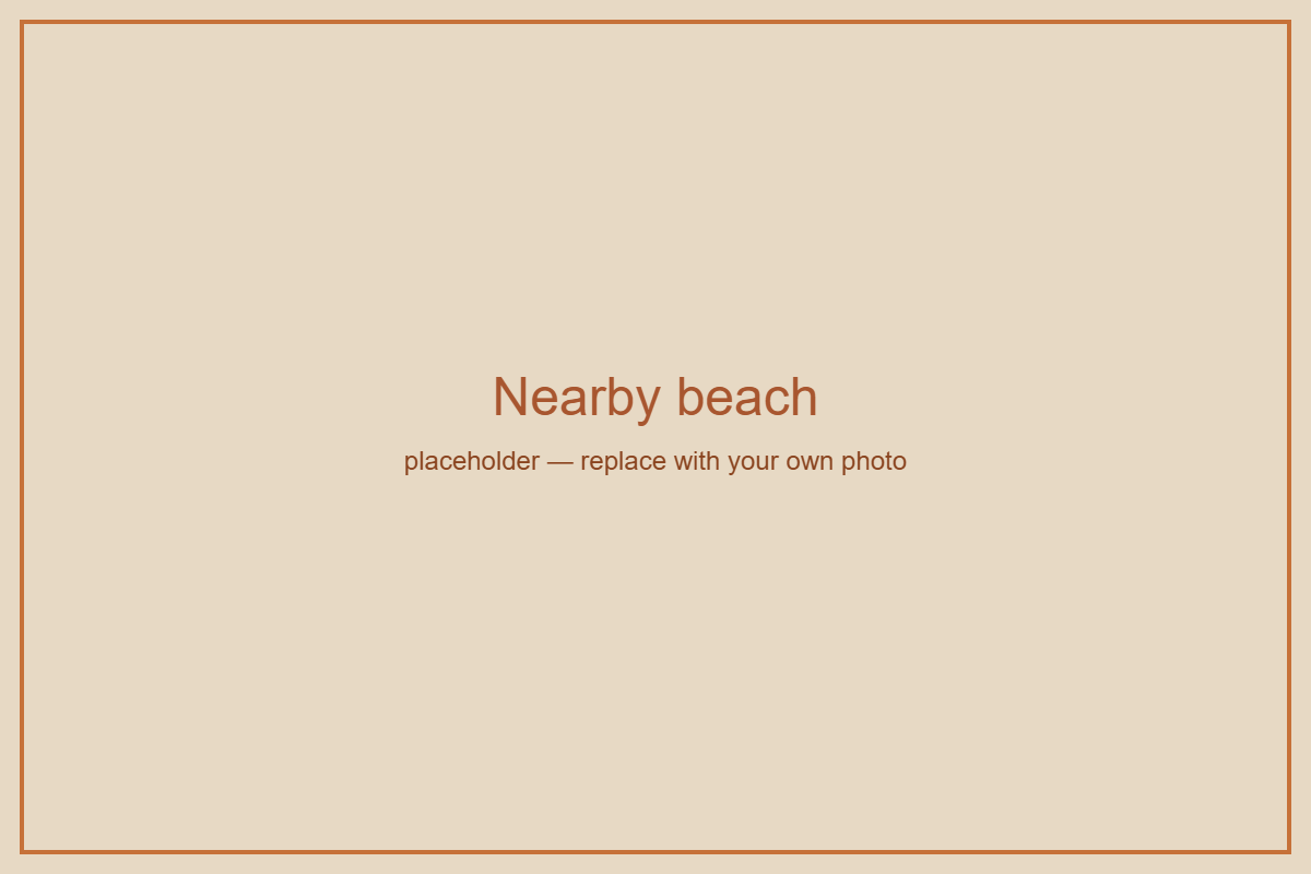 Nearby beach